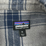 Patagonia Checked Flannel Shirt - XL Blue Cotton
