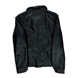 Tommy Hilfiger Sherpa Collared Leather Jacket - Medium Black Leather