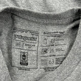 Buffalo Patagonia Graphic Long Sleeve T-Shirt - Medium Gray Cotton