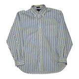 Tommy Hilfiger Striped Shirt - Large Blue Cotton