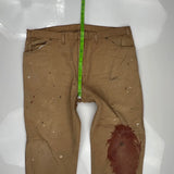 Dickies Carpenter Trousers - 34W 30L Brown Cotton