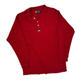 Chaps Ralph Lauren Long Sleeve T-Shirt - Large Red Cotton
