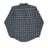 Nautica Checked Shirt - Large Green Cotton
