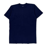 90S Blank Unbranded T-Shirt - Small Navy Cotton