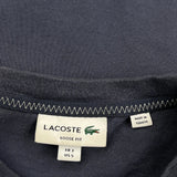 Lacoste Graphic Long Sleeve T-Shirt - Small Navy Cotton