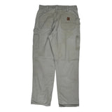 Carhartt Carpenter Trousers - 34W 34L Beige Cotton