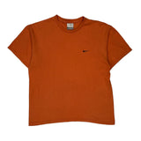 Nike T-Shirt - Medium Orange Cotton
