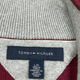 Tommy Hilfiger 1/4 Zip - Large Red Cotton
