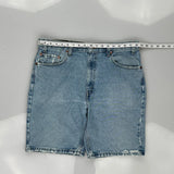 505 Levis Denim Shorts - 36W 10L Light Wash Cotton
