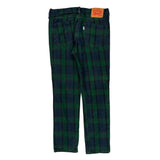 Levis Checked Jeans - 32W 30L Blue Cotton