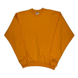 90S Blank Hanes Sweatshirt - Large Orange Cotton Blend