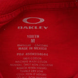 Age 10 Oakley Long Sleeve T-Shirt - Medium Red Cotton