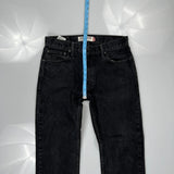 Levis 505 Jeans - 32W 32L Black Cotton