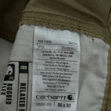 Carhartt Carpenter Trousers - 36W 30L Beige Cotton