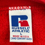Made In USA Russell Athletic Football Sweatshirt - Large Red Cotton