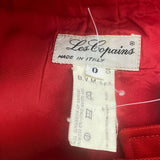 Les Copains Midi Skirt - 24W UK 4 Red Cotton