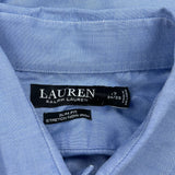 Stretch Non Iron Ralph Lauren Slim Fit Shirt - XL Blue Cotton
