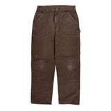 Carhartt Double Knee Carpenter Pants - 30W 31L Brown Cotton