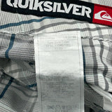 Quiksilver Checked Cargo Shorts - 38W 11L Grey Cotton