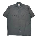 Dickies Short Sleeve Shirt - XL Gray Polyester Blend