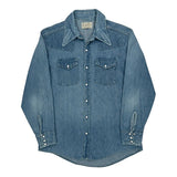 Triple Lll Brand Denim Shirt - Large Blue Denim