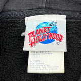 Planet Hollywood Graphic Hoodie - Medium Black Cotton Blend