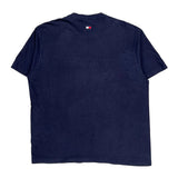 Tommy Hilfiger Spellout T-Shirt - Large Navy Cotton