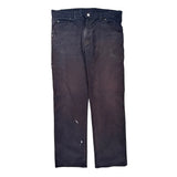 Dickies Carpenter Trousers - 37W 32L Black Cotton