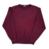 Polo By Ralph Lauren Sweatshirt - Large Burgundy Cotton Blend