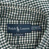 Classic Fit Ralph Lauren Checked Shirt - XL Green Cotton