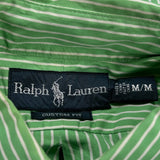 Ralph Lauren Striped Shirt - Medium Green Cotton