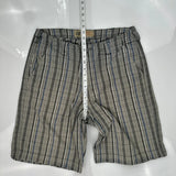 Lee Checked Shorts - 34W 9L Blue Cotton