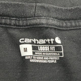 Carhartt Long Sleeve T-Shirt - Medium Black Cotton