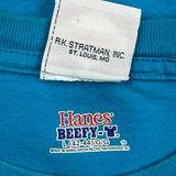 Harley Davidson Graphic T-Shirt - Large Blue Cotton