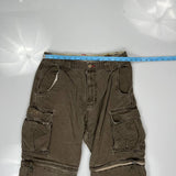47 Cargo Trousers - 31W 32L Brown Cotton