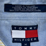 Tommy Hilfiger Striped Shirt - Medium Yellow Cotton