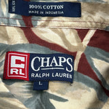 Chaps Ralph Lauren Hawaiian Shirt - Large Multicoloured Cotton