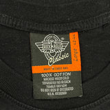 Tattoo Style Rock Eagle Single Stitch T-Shirt - Large Black Cotton