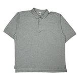 Nike Polo Shirt - 2XL Grey Cotton