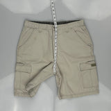 Wrangler Cargo Shorts - 34W 10L White Cotton