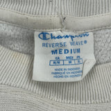 Reverse Weave Champion Striped Sweatshirt - Medium Cream Cotton