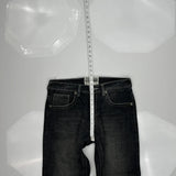 White Tag Contrast Stitch Jeans - 32W 30L Dark Wash Cotton