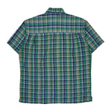 Chaps Ralph Lauren Checked Short Sleeve Shirt - Large Green Cotton