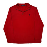 Polo By Ralph Lauren 1/4 Zip - XL Red Cotton