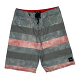 Oakley Striped Swim Shorts - Medium Grey Nylon Blend