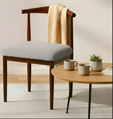Anyseat Grey Fur Stretch Chair Cover – Washable, Removable Dining & Kitchen Seat Protector