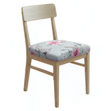 Anyseat Light Blue Pink Flower Print Chair Cover – Stretch Washable Removable Seat Cover for Dining & Kitchen