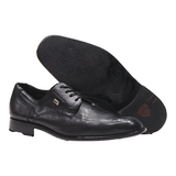 GALLUS Oxford Shoes Black Leather Mens UK 8