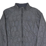 JACK WOLFSKIN Womens Grey & Charcoal Quilted Jacket UK 12 Polyester Blend Zip