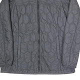 JACK WOLFSKIN Womens Grey & Charcoal Quilted Jacket UK 12 Polyester Blend Zip